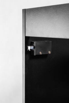 Подвесной комплект для ванной комнаты, черный, для умывальника, 120 стоек, рифленые фасады, СТОЛЕШНИЦА