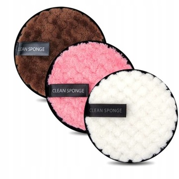 3 Pcs Fiber Makeup Remover Pad Reusable Face Clean