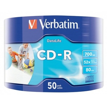 Verbatim CD-R Inkjet Диски для печати, 50 шт.