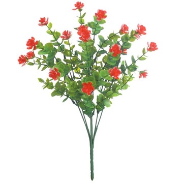 Artificial Eucalyptus Garland with Roses Red