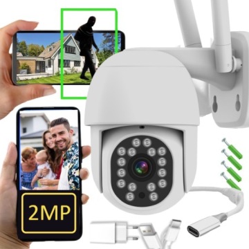 Bezdrátová Venkovní Wifi Kamera Fullhd 2MPX S Otočným Zoomem 4X Detekce