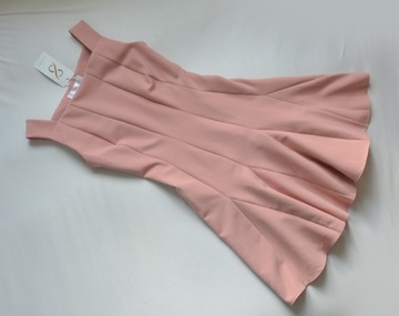 NOWA dziewczęca romantyczna sukienka różowa sugarfree elegancka 34/XS