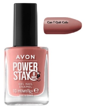 AVON Power Stay 8 Days Lakier do paznokci Żelowy 8 dni CANT QUIT CAFE