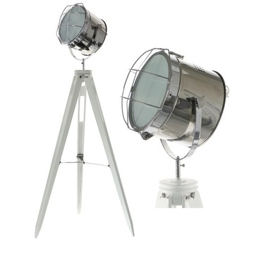 Lampa podłogowa stojąca trójnóg tripod biała 153cm