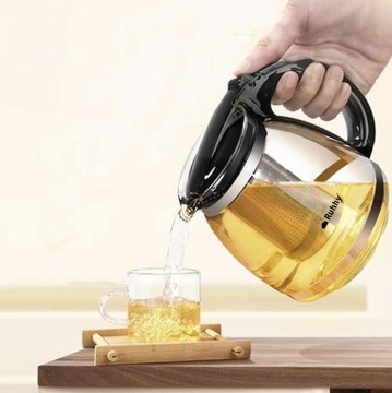 СТЕКЛЯННЫЙ КУВШИН, ЧАЙНЫЙ КУВШИН + ВСТАВКА С ИНТЕНДЕРОМ, БОЛЬШОЙ СТЕКЛО ОБЪЕМОМ 2 Л