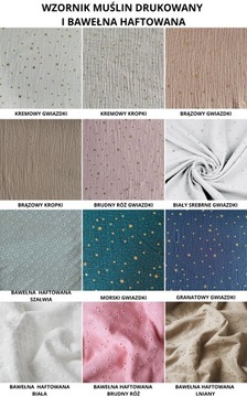 Rożek becik otulacz niemowlęcy muślinowy 75x75 cm