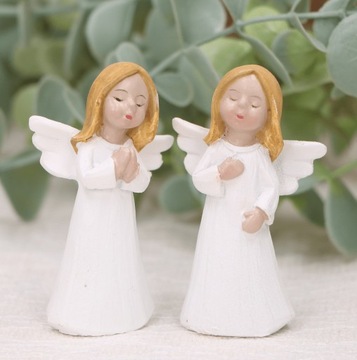 Aniołek figurka biały chrzest komunia mix 6cm 1szt
