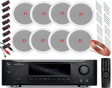 GŁOŚNIKI SUFITOWE JBL AMPLITUNER BLUETOOTH USB PILOT
