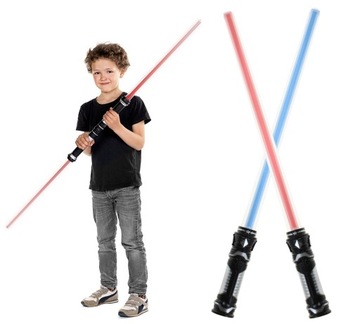 PODWÓJNY Miecz Świetlny LED Wojownik Miecze 110cm