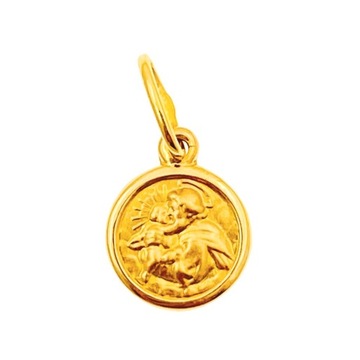 Złoty Medalik Zawieszka Święty Józef z dzieciątkie