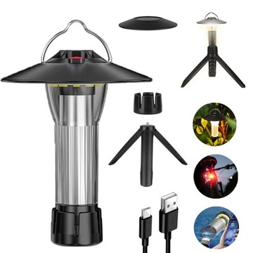 Lampa Turystyczna Biwakowa pod Namiot na Biwak 2w1