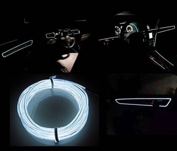 Ambient El Wire для салона автомобиля Cool White 3м 12В