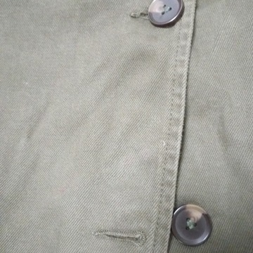 LUX Petite Bawełniany prochowiec w kolorze khaki z efektem sprania XXS
