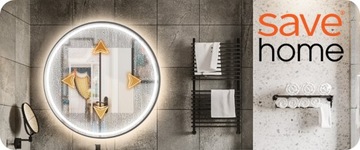 СВЕТОДИОДНОЕ ЗЕРКАЛО ДЛЯ ВАННОЙ 60 см, КРУГЛОЕ, С ПОДСВЕТКОЙ, В РАМКЕ-ЛОФТ, БЕЗ ПАРА