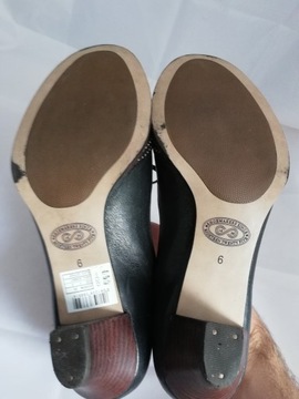 Czółenka skórzane Clarks UK 6 r.39,5 wkł 25,5 cm