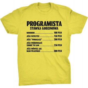 Koszulka Stawka Godzinowa Dla Programisty Prezent