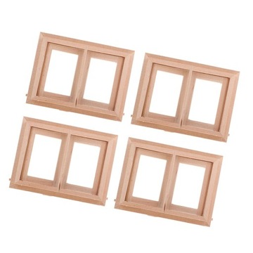 4. 1/12 Dollhouse Miniaturowe 2 okienne