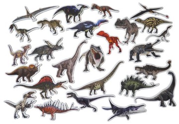 Magnesy na lodówkę poznaję DINOZAURY
