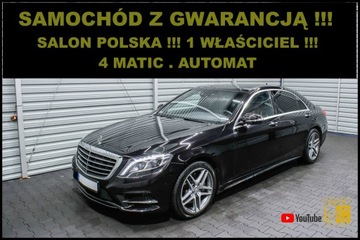 Mercedes Klasa S W222 Limuzyna 350 Blue TEC 258KM 2016 Mercedes S 350 AMG + LONG + 4MATIC + Automat +