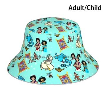 Волшебная лампа и волшебный ковер, каракули, шляпа-ведро, кепка от солнца, замок принцессы однажды