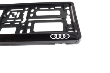 РАМКА НОМЕРНОГО ЗНАКА AUDI ВРОЦЛАВ ЧЕРНАЯ ОРИГИНАЛ ASO