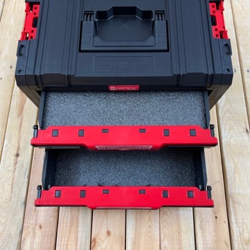 Вставка из пенопласта ГРАФИТ-КРАСНЫЙ для Qbrick Pro Drawer 2 Toolbox 2.0
