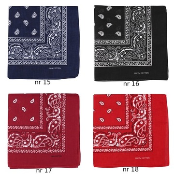 Bandana Chusta Damska Męska Bawełniana Bandamka Apaszka Paisley