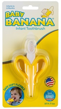 Ортодонтический прорезыватель Baby Banana, желтый силикон.
