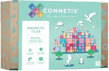 МАГНИТНЫЕ БЛОКИ CONNETIX PASTEL CREATIVE PACK 120 ЭЛЕМЕНТОВ 8 ЦВЕТОВ