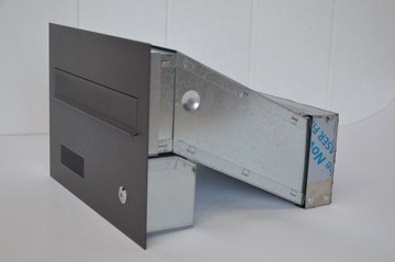 настенный ящик для документов с домофоном RAL 7021 ГРАФИТ