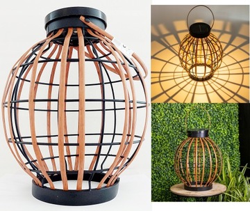 LAMPA SOLARNA RATANOWA OGRODOWA LAMPION LATARENKA LAMPKA NA TARAS BALKON