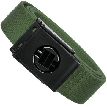 PIT BULL pasek HILLTOP LOGO parciany olive od ARI