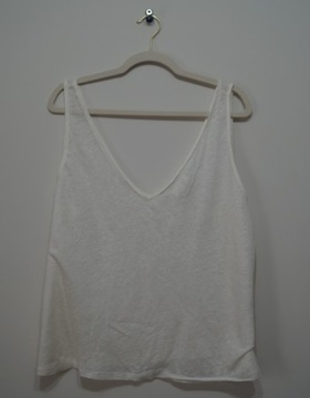 H&M top lniany na ramiączkcah 100% len L XL 40 42 i195