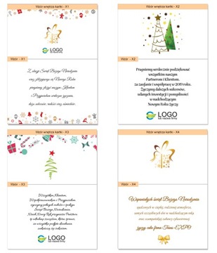 Визитная рождественская открытка с конвертом с логотипом компании