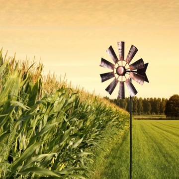 Садовые украшения для газона Большие металлические вертушки