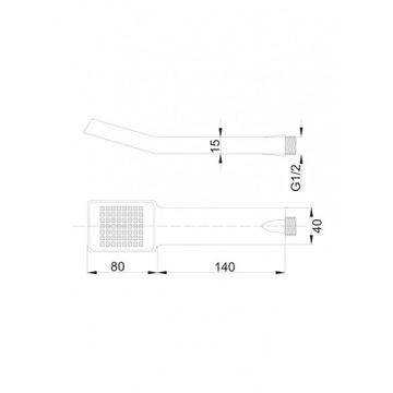 RĄCZKA NATRYSKOWA SŁUCHAWKA PRYSZNICOWA TINA