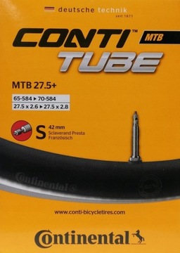 DĘTKA CONTINENTAL MTB 27,5+ 2,6-2,8 PRESTA 42mm