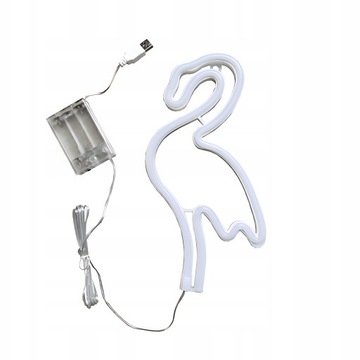 LAMPKA NEONOWA NOCNA RÓŻOWY FLAMING NEON LED DEKORACJE