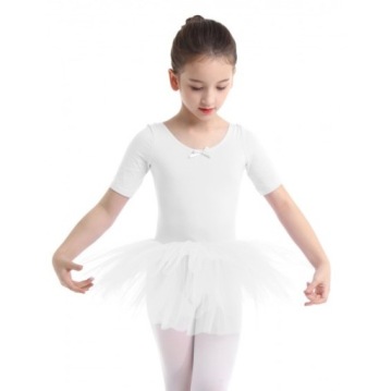 B2084XL*Белое платье-пачка для балета и танцев 134/140