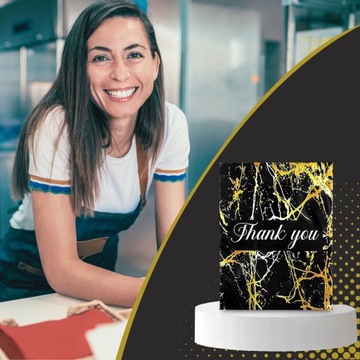 FOLIOPAKI KURIERSKIE MOCNE 255X370 ZŁOTY MARMUR THANK YOU 50SZT