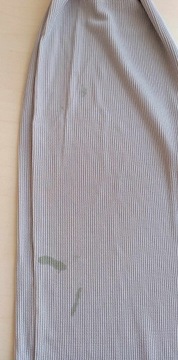 Fioletowe prążkowane spodnie wide leg defekt 42