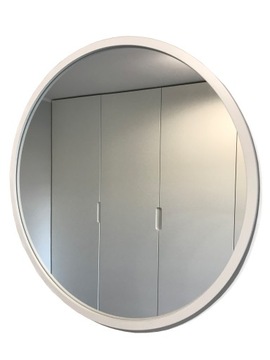 LUSTRO OKRĄGŁE BIAŁE LOFT 95 CM