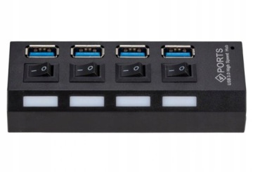 АКТИВНЫЙ USB-ХАБ-СПЛИТТЕР НА 4 ПОРТА USB 3.0 5 Гбит/с
