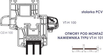 Оконный приточник с гигроскопическим контролем VT H 101