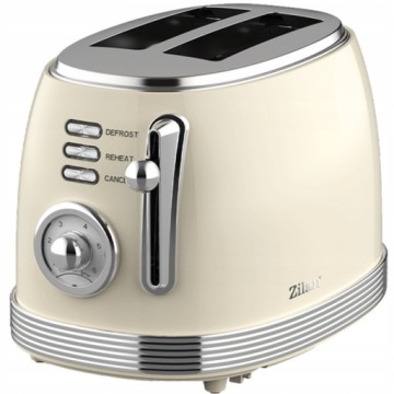 Toustovač Retro Chrom 2 Tousty, 6 Úrovní, Béžový 850 W