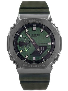 MĘSKI ZEGAREK CASIO GM-2100B-3AER G-SHOCK NA PASKU METALICZNY WYTRZYMAŁY