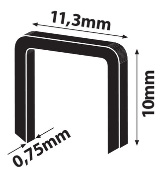 ZSZYWKI TAPICERSKIE TYP J/53 10x11,3x0,75 MM 1000 SZTUK