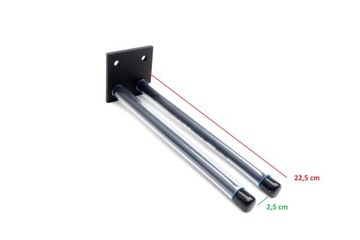 МЕТАЛЛИЧЕСКАЯ ВЕШАЛКА ДЛЯ ЛЫЖ НА НАСТЕНУ 22 СМ ДО 30 КГ