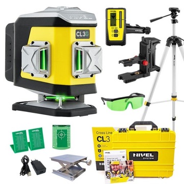 NIVEL SYSTEM LASER KRZYŻOWY CL3G + STATYW + RD800