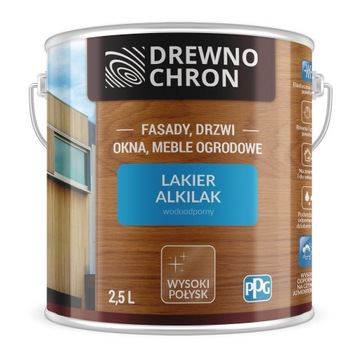 DREWNOCHRON LAKIER ZEWNĘTRZNY ALKILAK POŁYSK 2,5L